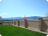 Colored Concrete Fence