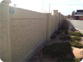 Colored and Textured Concrete Fence