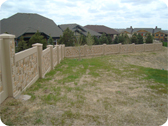 Textured Concrete Fence Wall