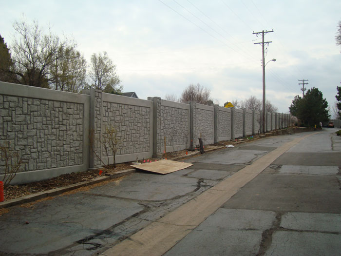 Concrete Barrier with Fence