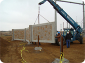 Commercial Concrete Fence Wall Installation
